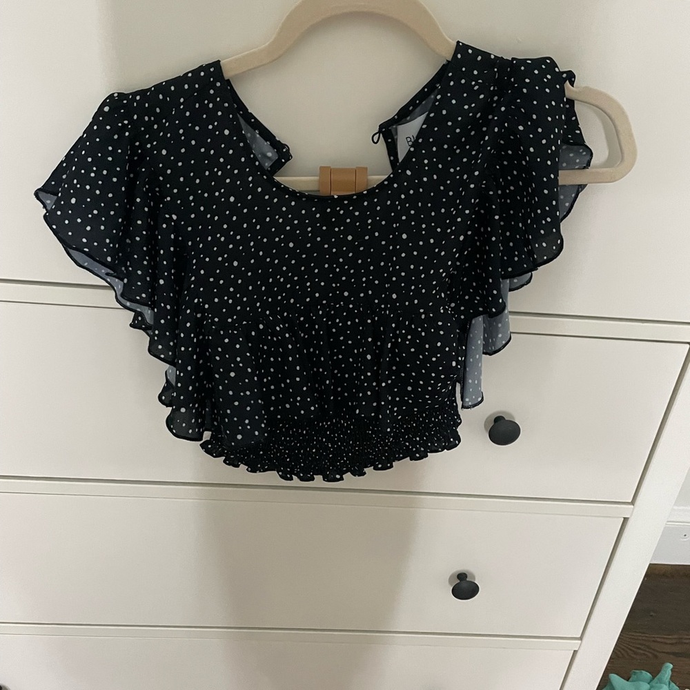 Cropped blue life top